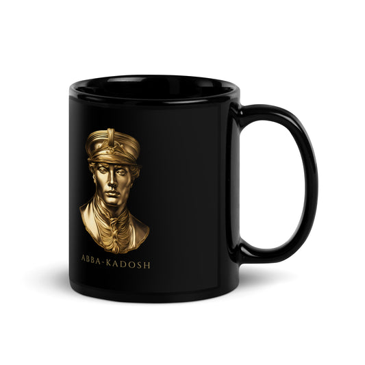 Black Glossy Mug - Bust.2. Gold Design by ABBA – KADOSH