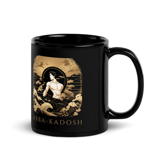 Black Glossy Mug - Exclusive "Haruto", Gold Design by ABBA – KADOSH