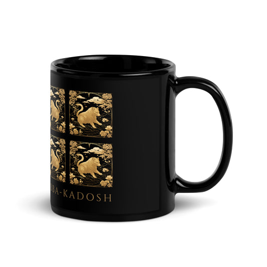 Black Glossy Mug - Exclusive "Beast", Gold Design by ABBA – KADOSH